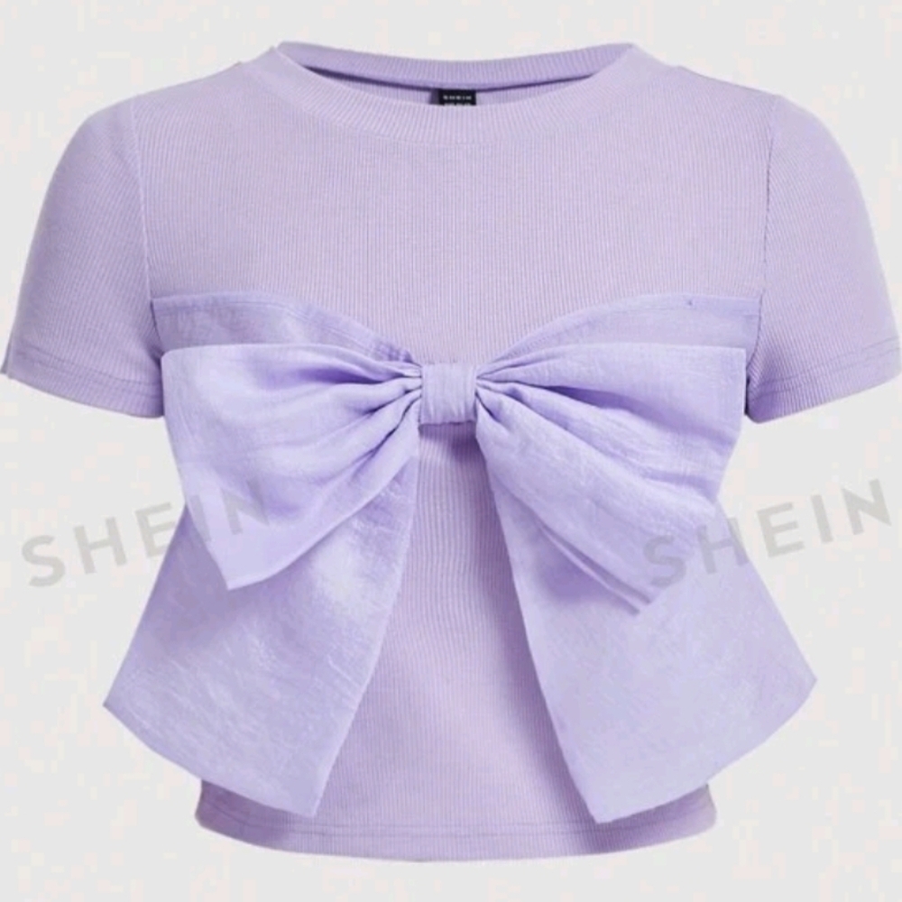 Purple Bow Top